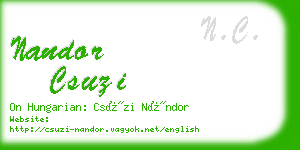 nandor csuzi business card